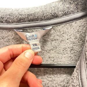 Croft & Barrow Heather Gray Knit Top XXL